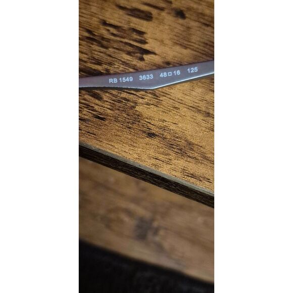 Ray-Ban RB 1549 3633 Black/Silver Full Rim Square Eyeglasses Frame 48-16-125 EUC - Picture 3 of 4